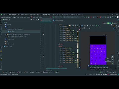 Scientific Calculator Using Android Studio||Like, Share and Subscribe|| #coding #androidstudio