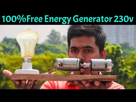 Free Energy Generator with Two Dc Motor - Free Energy Light Bulbs 230v
