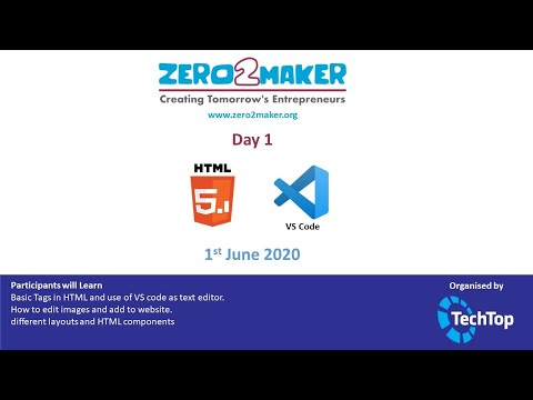 Basic HTML & Text Editor for Web Development | Zero2Maker ( Hindi )