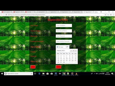 Register Form in html with CSS source code || Simple Register Form using Pure HTML - CSS