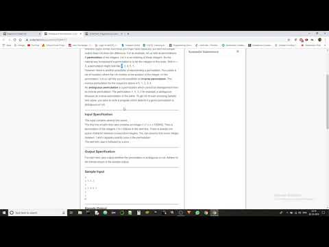 CodeChef - Beginner's problems : Ambiguous Permutations(PERMUT2)