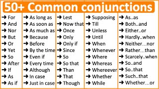 50+ Common Conjunctions in English 📚 | Parts of speech