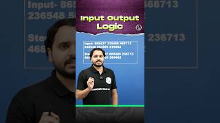 Input Output Logic Trick #ytshorts #inputoutput #pw #bankingwallah