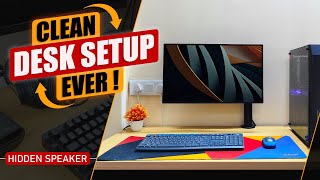 Minimalist Desk Setup | Hidden Speakers & Power Strip Hacks