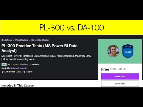 PL-300 vs. DA-100 | New Practice Test course on PL-300 launched