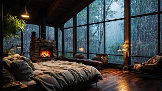Overcome Insomnia Instantly – Heavy Rain on Window & Powerful Thunder Sounds