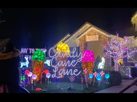 Candy Cane Lane #cloviscalifornia #candycanelane #holidayseason #christmas #christmasdecorations