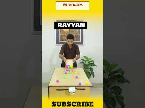 RAINBOW BALLS AND CUP CHALLENGE 🤣😂 #shorts #youtubeshorts  #ballchallenge #rainbowballs