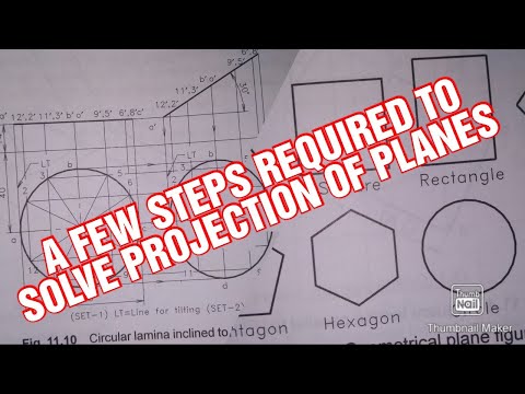 Engineering graphics for btech & polytechnic. Projection of planes, plane lamina problems solved
