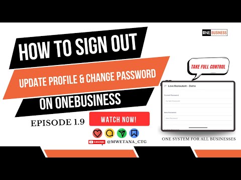 How to Sign Out, Update Profile & Change Password on ONEBUSINESS | Eps. 1.9