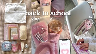 Back to school vlog 🎀📓5am morning routine, studying at café, organizing pencils, lots of coffee