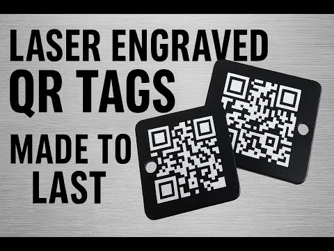 Laser Cut & Engraved Anodised Aluminium QR Code Tags | Durable Custom Metal Tags