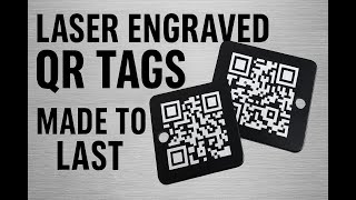 Laser Cut & Engraved Anodised Aluminium QR Code Tags | Durable Custom Metal Tags