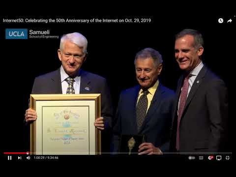 Key to the City of Los Angeles presented to Prof. Leonard Kleinrock (Oct. 29, 2019)
