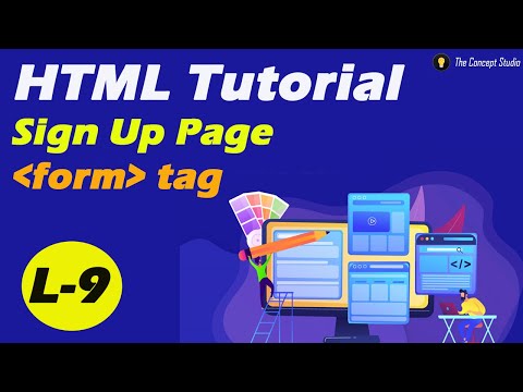 Sign Up Page Creation | form tag | Example | HTML Tutorial | L-9