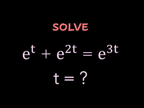Math Olympiad question for solving Exponential Equation Problem with e. Power Equation with e.