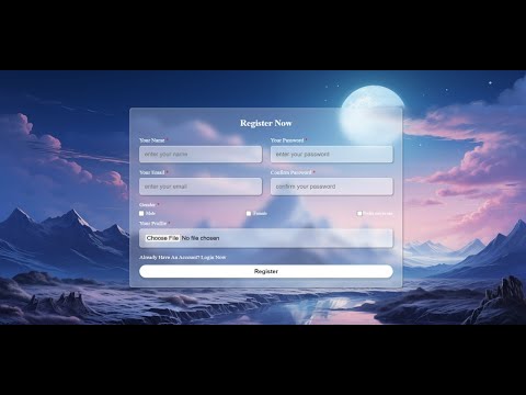 Registration Form in HTML & CSS