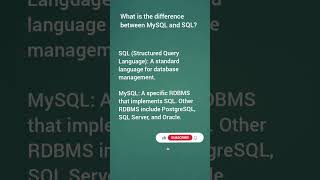 What is the difference between SQL and MySQL? #education #programming