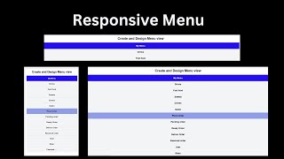 Create menu bar in HTML CSS  / design responsive menu bar
