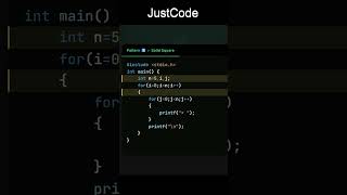 Pattern  :- Solid Square  In  C | Pattern Series | JustCode |#coding #programming  #shorts