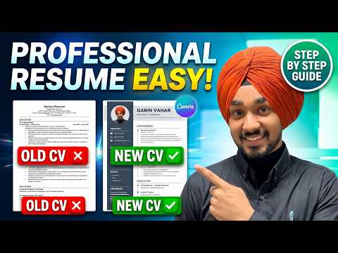How to Make a Professional CV/Resume in Canva 🔥 | Step-by-Step Guide for Beginners