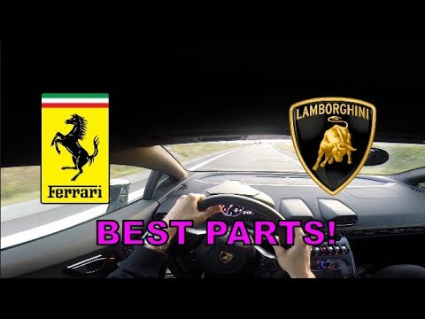 Ferrari 458 & Lamborghini Huracan (presses the gas only) (no music)