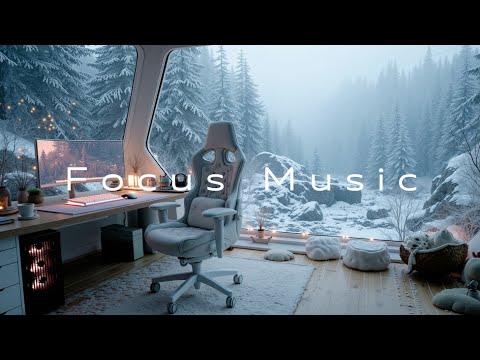 Deep Focus Music for Winter Work 🌨️ Chill Ambient for Productivity