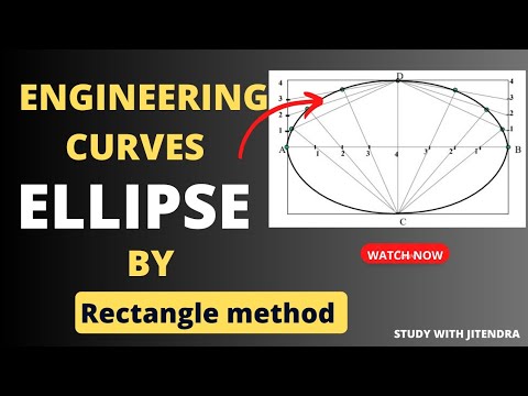 👉 How to draw Ellipse by Rectangular method. Engineering Curves 🔥.#youtube #viral #drawing