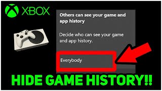 Xbox Series X/S How to HIDE Game History!