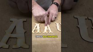 Tip on getting your layout letters oriented correctly. #freehand #layout #woodcarving #signs