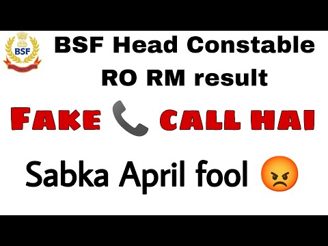Bsf Head Constable RO RM Fake Call h | Sabka April Fool 😡
