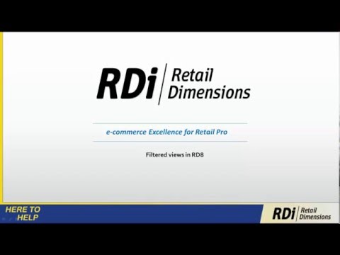 Using Filtered views in RD8