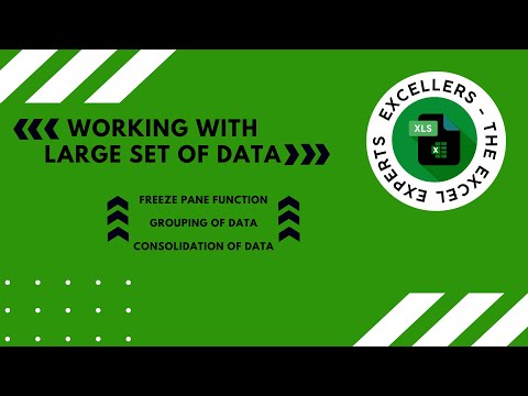 Tutorial on Freeze pane function , grouping of data and consolidation of data