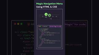Magic navigation menu with html & css #webdesign #coding