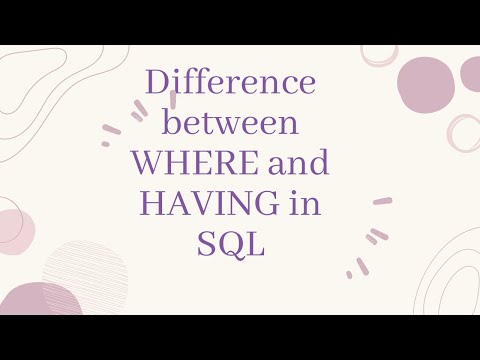 Difference between WHERE and HAVING  || SQL Interview Question|| Most Frequently asked question.