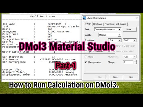 How to Run DFT Calculations in DMol3|A Beginner's Guide to Running DFT Calculations| Material Studio