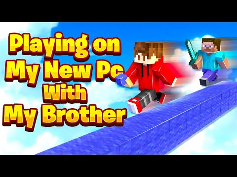 Playing Bedwars on my New Pc With My Brother!! 😁