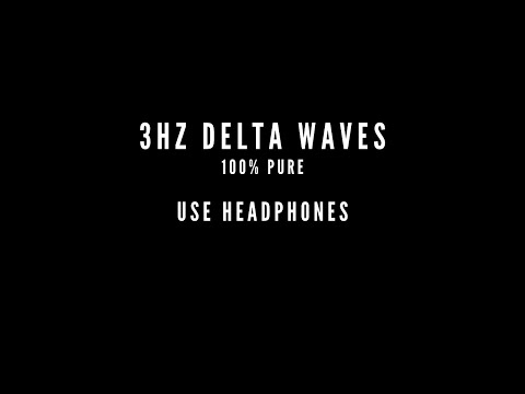Pure 3Hz Delta Waves - Binaural Beats for Deep and Dreamless Sleep - Black Screen Video