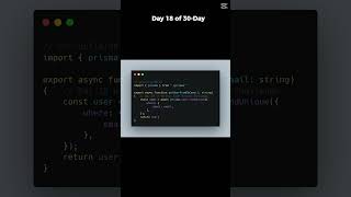 Day 18 of my 30 Day Code Snippet Challenge! NextJS, TailwindCSS, Shadcn,AuthJs,Prisma