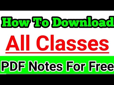 How to Download Notes as PDF Files from Download Class 9th and 10th Notes ||