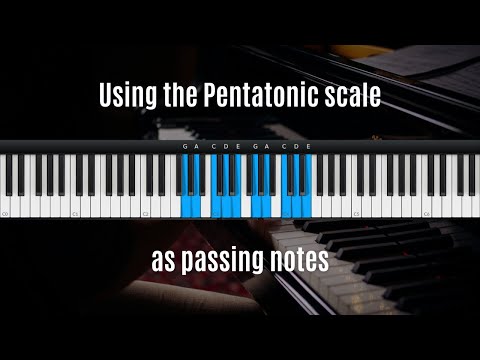 Using the Pentatonic scale as passing notes #gospelkeyseasy #pianotutorial