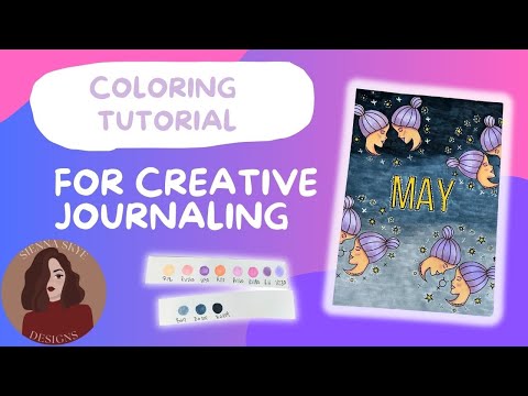Color With Me: Gemini ♊ May Bullet Journal | Skin & Hair Coloring Tutorial + Zodiac Bujo Setup
