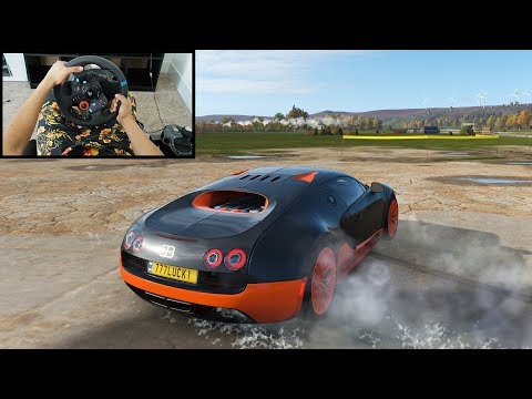 Bugatti Veyron  - Forza Horizon 4 (Steering Wheel + Shifter) Gameplay