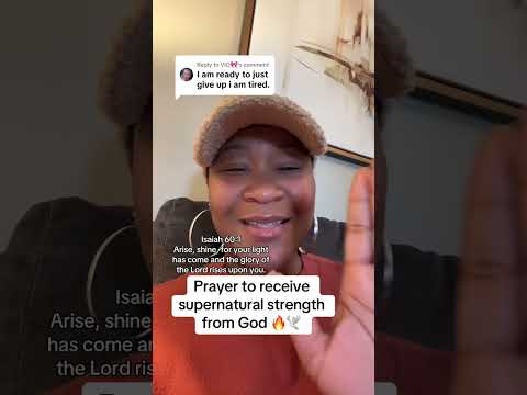 Prayer to receive supernatural strength from God 🕊️