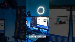 Coding Transition in Laptop (YouTube Shorts) #coding #programming #shorts #youtubeshorts