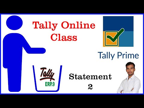 Tally prime Online class Sep by Step in Hindi Statement 2 #tallyprime