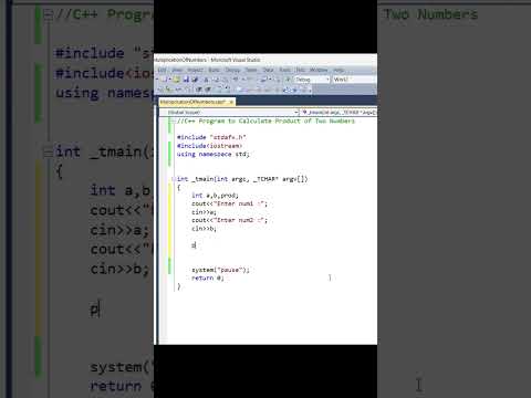 C++ Program To Find Product of Two Numbers  #cppprogramming #cpptutorial