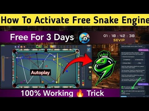 How to Free Activate 😱❗Snake Engine | 8 Ball Pool Free Trick |