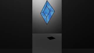 Floating crystal made in Blender | Stylized 3D animation #shorts #blender