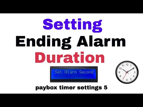 PayBox settings-Finishing Alarm